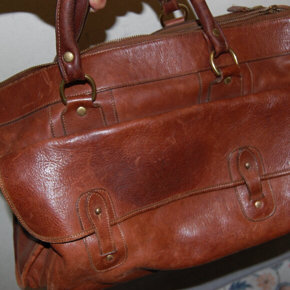 lot of 2 Ghurka No. 192 & NO .18 Ghurka Duffle Bag Leather and Canvas Vintage - Picture 10 of 15